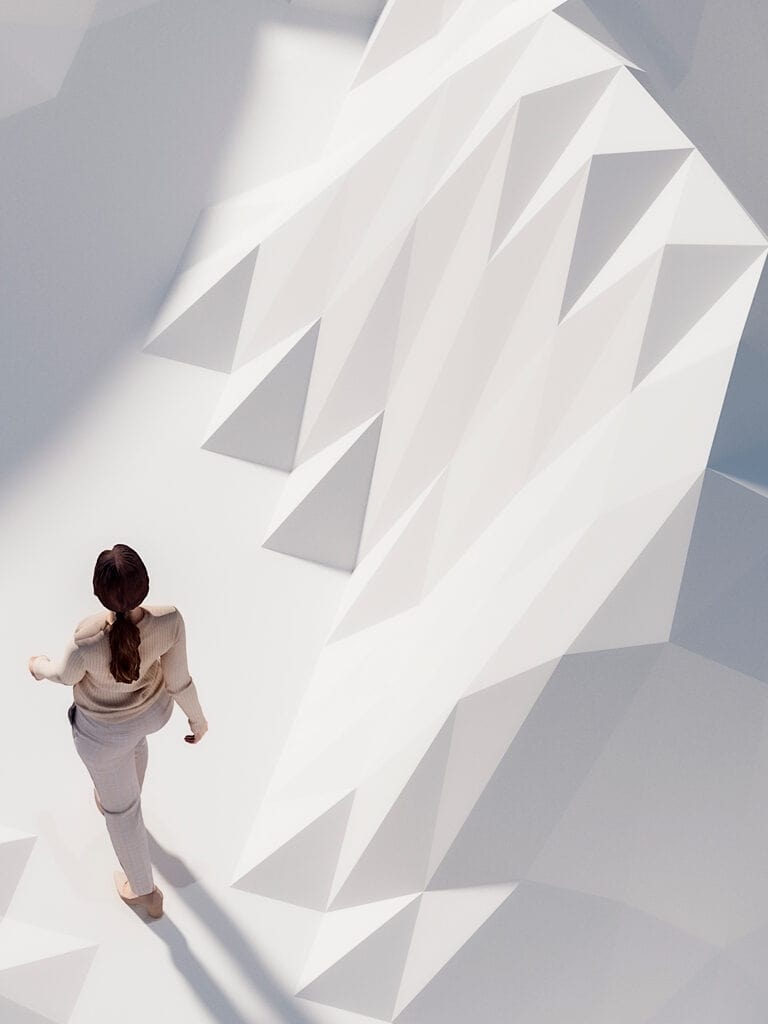 Imagen de mujer caminando